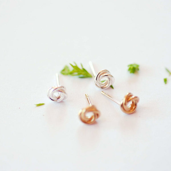 14k Gold Fill or 925 Sterling Silver Love Knot Stud Earrings