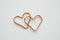 14k gold Wholesale filled, 14k rose gold filled, or sterling silver Open Heart Wire, Heart connector link spacer, Heart Jump Rings, 18 gauge wire,E124