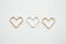 14k gold Wholesale filled, 14k rose gold filled, or sterling silver Open Heart Wire, Heart connector link spacer, Heart Jump Rings, 18 gauge wire,E124