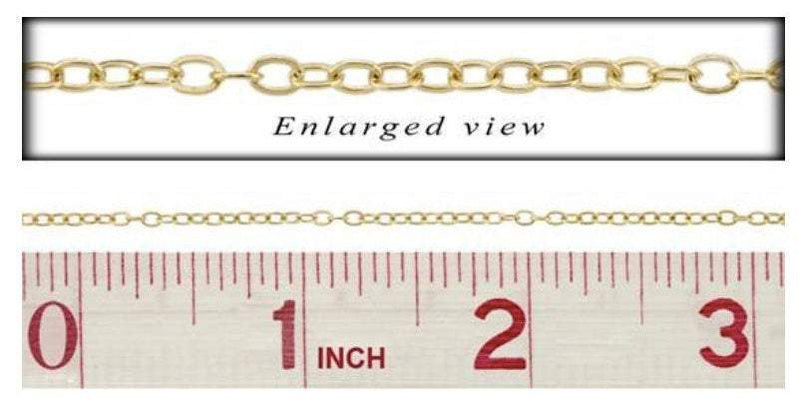 14k Gold Filled 2mm Width Flat Round Cable Chain Chain by Foot Wholesale Bulk Jewelry Findings Necklace Chain Sparkling Chain - HarperCrown
