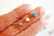 14k Gold Filled 4mm Blue Bello Opal, White Bello Opal, Imitation Turquoise Opal Bezel Rim Connector Link Charm Permanent Jewelry GFCH3 - HarperCrown