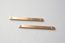 14k Gold Filled Bar Connector, Link Blank Charm Pendant, Connector 2 Holes Gold Filled Skinny Bar Beads, 2 pcs 14k GF bar drop - HarperCrown