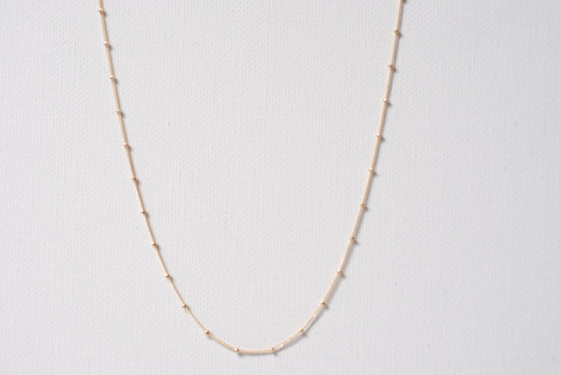 14k Gold Filled Beaded Necklace, Gold Choker Necklace, Gold Satellite Chain, Dew Drops Necklace, Minimalist Necklace,gold beaded chain - HarperCrown