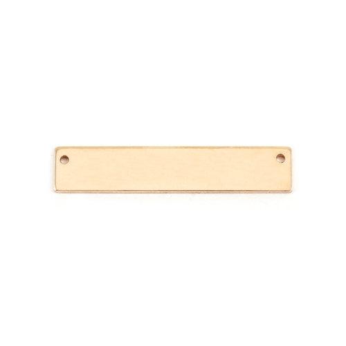 14K gold filled blank bar- Stamping Bar, Gold Connector Bar, Blank Bar, 14kt Gold Filled Rectangle Bar 24g Stamping Blank - HarperCrown