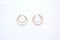 Wholesale 14k Gold Filled Double Hoop Earrings, 24mm Hoop Earrings, Thin Minimalist Circle Earrings, Large Medium Hoop Earrings, Gold Hoop Earrings