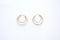 Wholesale 14k Gold Filled Double Hoop Earrings, 24mm Hoop Earrings, Thin Minimalist Circle Earrings, Large Medium Hoop Earrings, Gold Hoop Earrings