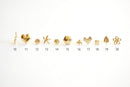 Wholesale 14k Gold Filled Earring Studs, Gold Fill Earrings, Heart, Crescent Moon, Star, Circle, Cross, Arrow, Chevron, Lightning Bolt, Triangle, Bulk Earrings