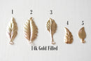 14k Gold Filled 6x12mm LEAF Pendants Charms Blanks Drops Dangles, Gold Filled Leaves, Gold Leaf, Gold Fill Leaf, Gold Nature Leaves Leaf Petal