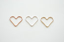 14K Gold-Filled Open Wire Heart, Gold Fill Heart Connector Link Spacer, Heart Charms, Jewelry Supplies, Heart Pendant, Heart Jump Rings