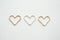 14k Gold Wholesale Filled Open Wire Heart, Gold Fill Heart Connector Link Spacer, Heart Charms, Jewelry Supplies, Heart Pendant, Heart Jump Rings