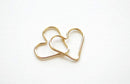 14K Gold-Filled Open Wire Heart, Gold Fill Heart Connector Link Spacer, Heart Charms, Jewelry Supplies, Heart Pendant, Heart Jump Rings