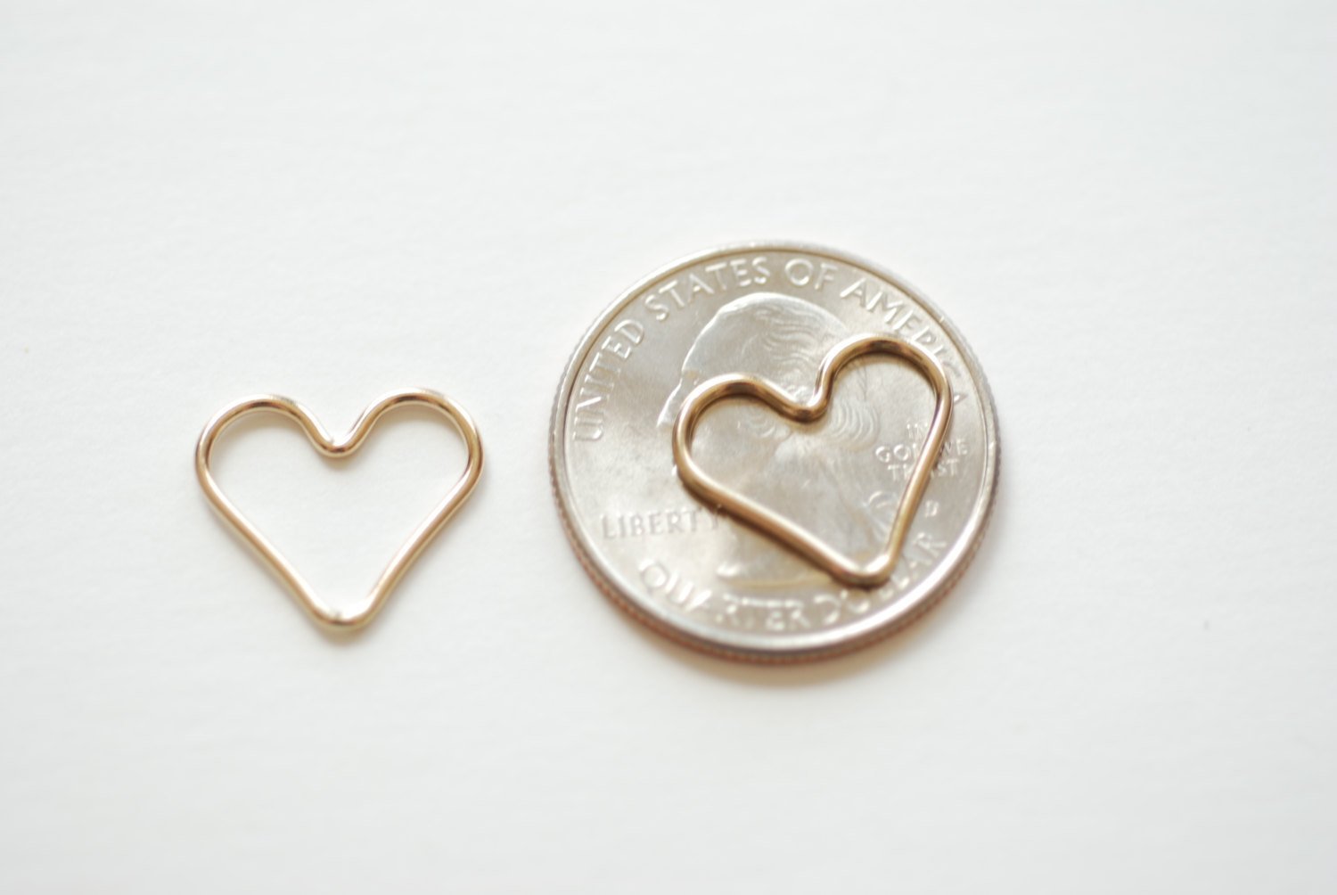 Open Wire Heart, Wholesale, 14/20 Gold-Filled, 15mm x 12mm, 18 Gauge, Heart Connector Link Spacer Jewelry Supplies Jump Rings