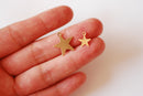 14k gold filled or Sterling Silver Flat Star Charm Pendant 8mm 14mm VermeilSupplies Wholesale Charm DIY Jewelry Making