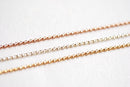 14k Gold Filled Rolo Chain-  1.4mm Unfinished Rolo Chain by Foot, Choose Sterling Silver Rolo Chain, 14k Rose Gold Filled Rolo Chain, Bulk