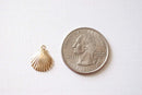 14k gold Wholesale filled SHELL Pendant Charm, Gold Filled Sea Shell Seashell, ocean sea life Charms, Gold Filled Scallop Shell Charm