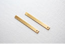 14k Gold Filled Skinny Bar Blank, 2 pcs, Bar Drop Dangle Pendant Charm Blank, Sterling Silver or 14k Gold Fill, Rectangle Bar, One Hole