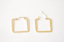 Wholesale 14k Gold Filled Square Earrings Flat Wire 25mm Hoop Earrings Dainty Earrings Minimalist Earrings Geometric Earrings Square Hoop Earrings