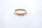 Wholesale 14k Gold Filled Stacking Ring - 3 CZ Stone Ring Band, Triple Stone Ring, Gold Filled Solitaire Stacking Ring, Minimalist Ring, [16]