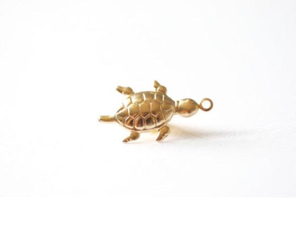 14k Gold Wholesale Filled Turtle Charm, Gold Turtle Charm, Turtle Charm, Sea Turtle Charm, Gold Filled Charms, Gold Filled Turtle Charm,  R228-10