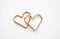 14k Rose Wholesale Gold Filled Open Wire Heart, Heart Connector Link Spacer, Heart Charms, Jewelry Supplies, Heart Pendant, Heart Jump Rings