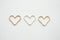 14k Rose Wholesale Gold Filled Open Wire Heart, Heart Connector Link Spacer, Heart Charms, Jewelry Supplies, Heart Pendant, Heart Jump Rings