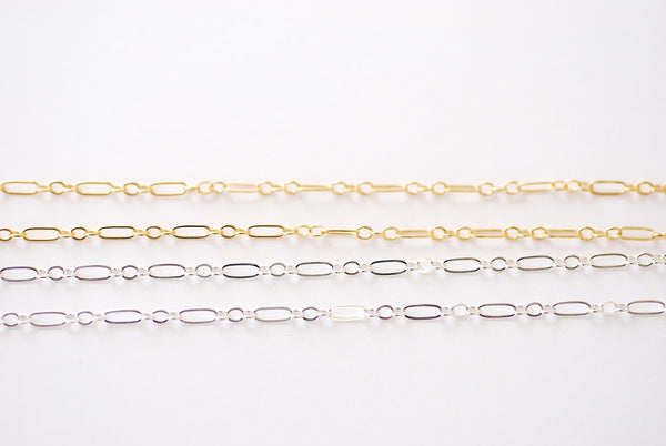 1.5mm Oval Long and Short Flat Chain l Wholesale Jewelry Findings l Pe –  HarperCrown