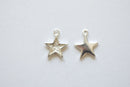 Sterling Wholesale Silver Star charm, 925 Silver Tiny Star Charm, Silver Star Charm Pendant, Silver shooting star, Beads