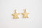 2 pc Shiny Vermeil Gold Star Charm Connector-18k gold plated over sterling silver, Gold Blank Stars Connector, Stamping Stars Link Charm, Tag