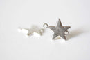 2 pc Sterling Silver Star Connector Charm, 925 Sterling silver Star Blanks, Sterling Silver Star, Silver Star Charm, Flat Silver Star, Star Beads