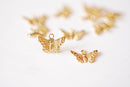 Gold Butterfly Charm Wholesale, Gold-Filled or Sterling Silver, 12mm, Butterfly Insect Jewelry Making Charm