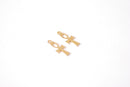 2 PCS Gold Filled or Sterling Silver Cross - Gold Silver Egyptian Ankh Life Charm Tiny Crosses Wholesale Gold Filled Charms Findings - HarperCrown