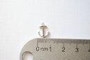 2 pcs Sterling Silver Anchor Charm Pendant - 925 silver nautical anchor charm, sterling silver anchor, small anchor, vermeil gold anchor,24 - HarperCrown