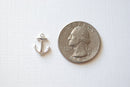 2 pcs Sterling Silver Anchor Charm Pendant - 925 silver nautical anchor charm, sterling silver anchor, small anchor, vermeil gold anchor,24 - HarperCrown