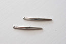 2 pcs Sterling Silver Small Skinny Needle Spike Pendant Charm- long and thin dagger spear spike pendant, needle, silver needle, 40 - HarperCrown