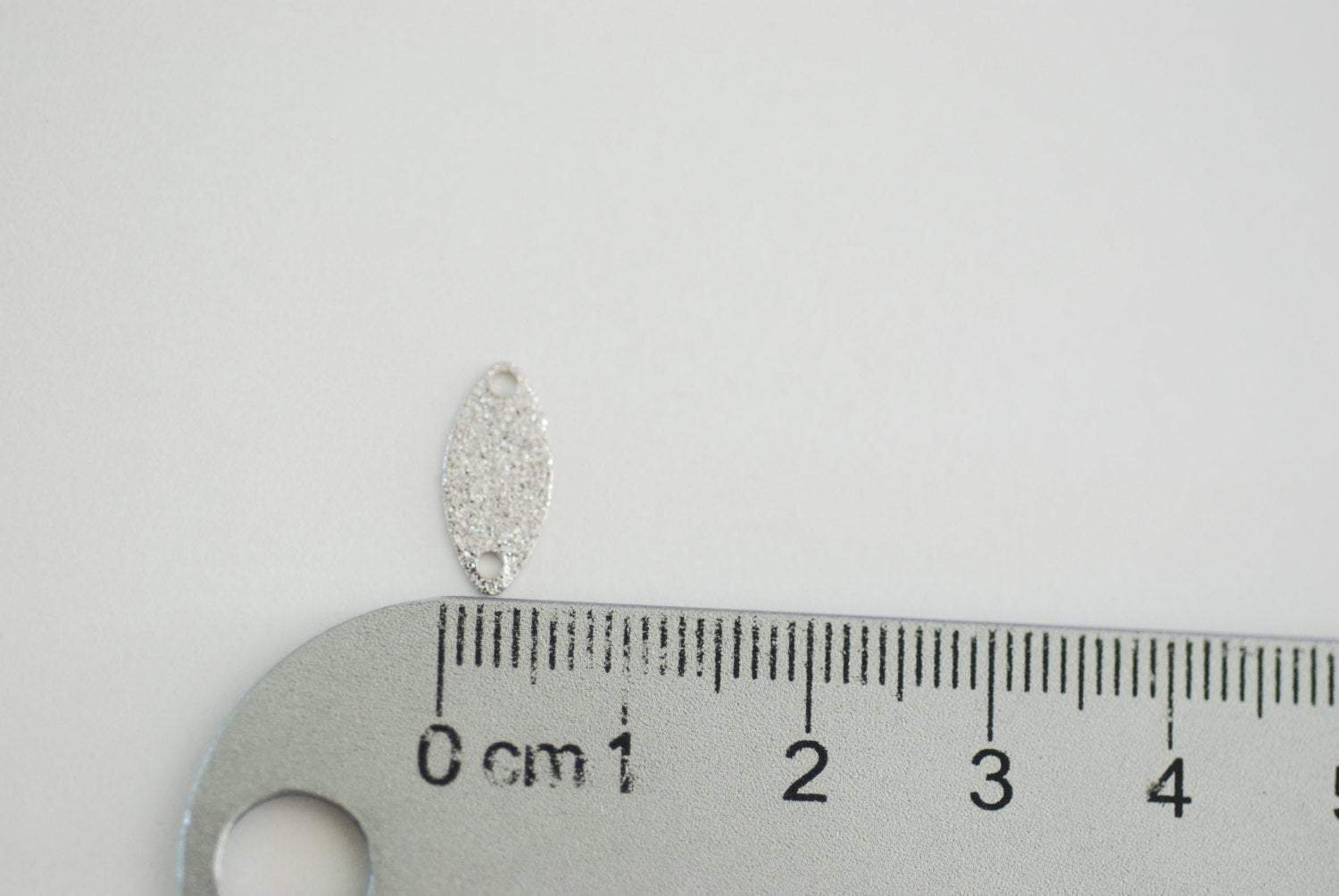 2 pcs Sterling Silver Stardust Oval charm pendant, Silver Stardust Oval Connector Link, Silver Oval Connector, Sterling Silver Charms Supply - HarperCrown