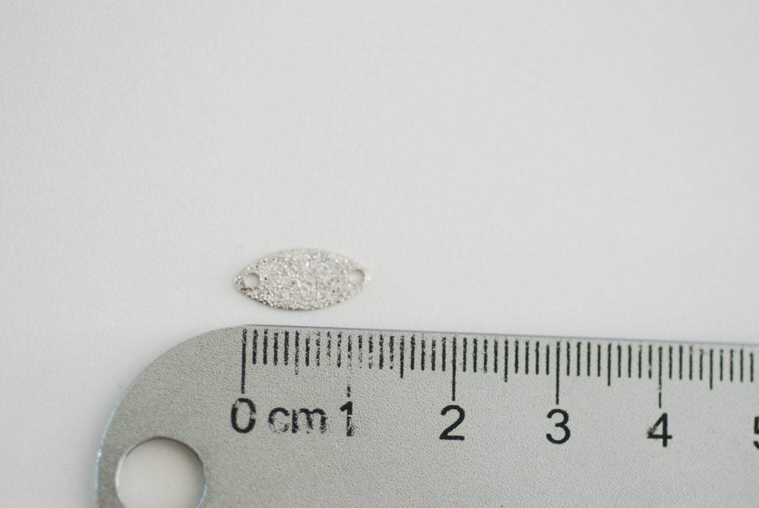 2 pcs Sterling Silver Stardust Oval charm pendant, Silver Stardust Oval Connector Link, Silver Oval Connector, Sterling Silver Charms Supply - HarperCrown