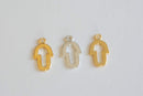 2 pcs Vermeil Shiny Gold Hamsa Hand -18k gold plated sterling silver fatima good luck charms, Yoga Charms Necklace,Gold Hamsa Connector, 51 - HarperCrown