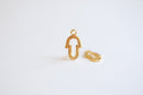 2 pcs Vermeil Shiny Gold Hamsa Hand -18k gold plated sterling silver fatima good luck charms, Yoga Charms Necklace,Gold Hamsa Connector, 51 - HarperCrown