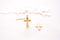 2 pieces 14k Gold Filled Ornate Cross Charm - Gold Filled Rosary Christian Catholic Jesus Small Cross Faith Rope Cross Blank - HarperCrown