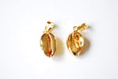 24k Gold Dipped Real Natural Cowrie Shell, Natural gold dipped shell pendant, Gold Cowrie shell pendant charm, Cut Cowrie Shell Beads - HarperCrown