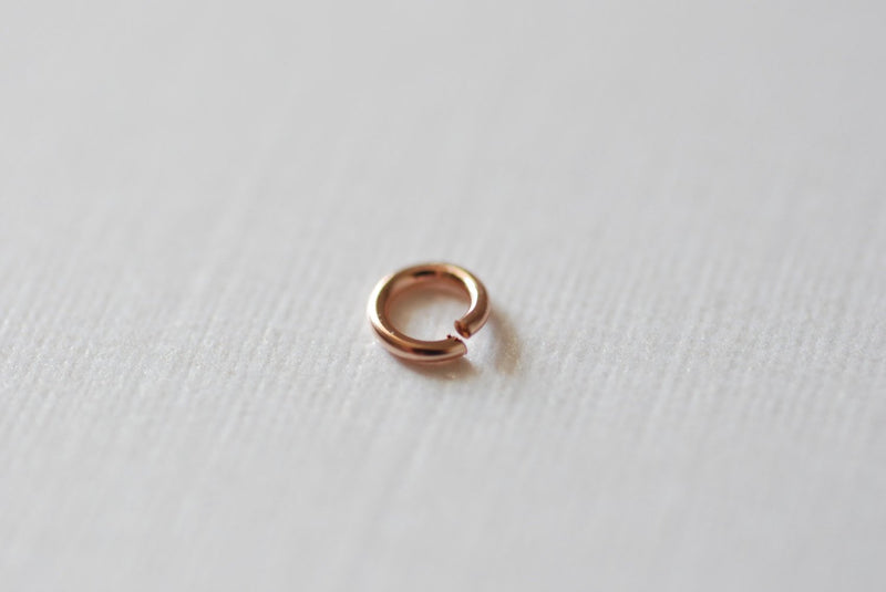 25 pcs 3mm 14K Rose Gold Filled Open Jump Rings, 3.mm Rose GOLD FILLED 14k Open Jump Rings Connectors, Rose Gold Jump Rings - HarperCrown