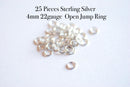 25 Pieces - 14k Gold Filled Open Jump Rings - 4mm Open Jump Ring - Jewelry Closure - Connector - Gold Findings - Wholesale Jewelry Supplies