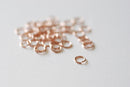 25 Pieces - 14k Rose Gold Filled Open Jump Rings - 5mm Jump Ring - Jewelry Closure - Pink Gold Findings - Wholesale Jewelry Supplies