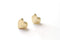 Shiny Wholesale Vermeil Gold Heart Beads- 18k gold plated sterling silver, Gold Heart Focal Bead, Gold Heart Blank Charm, Gold Heart Beads, 104