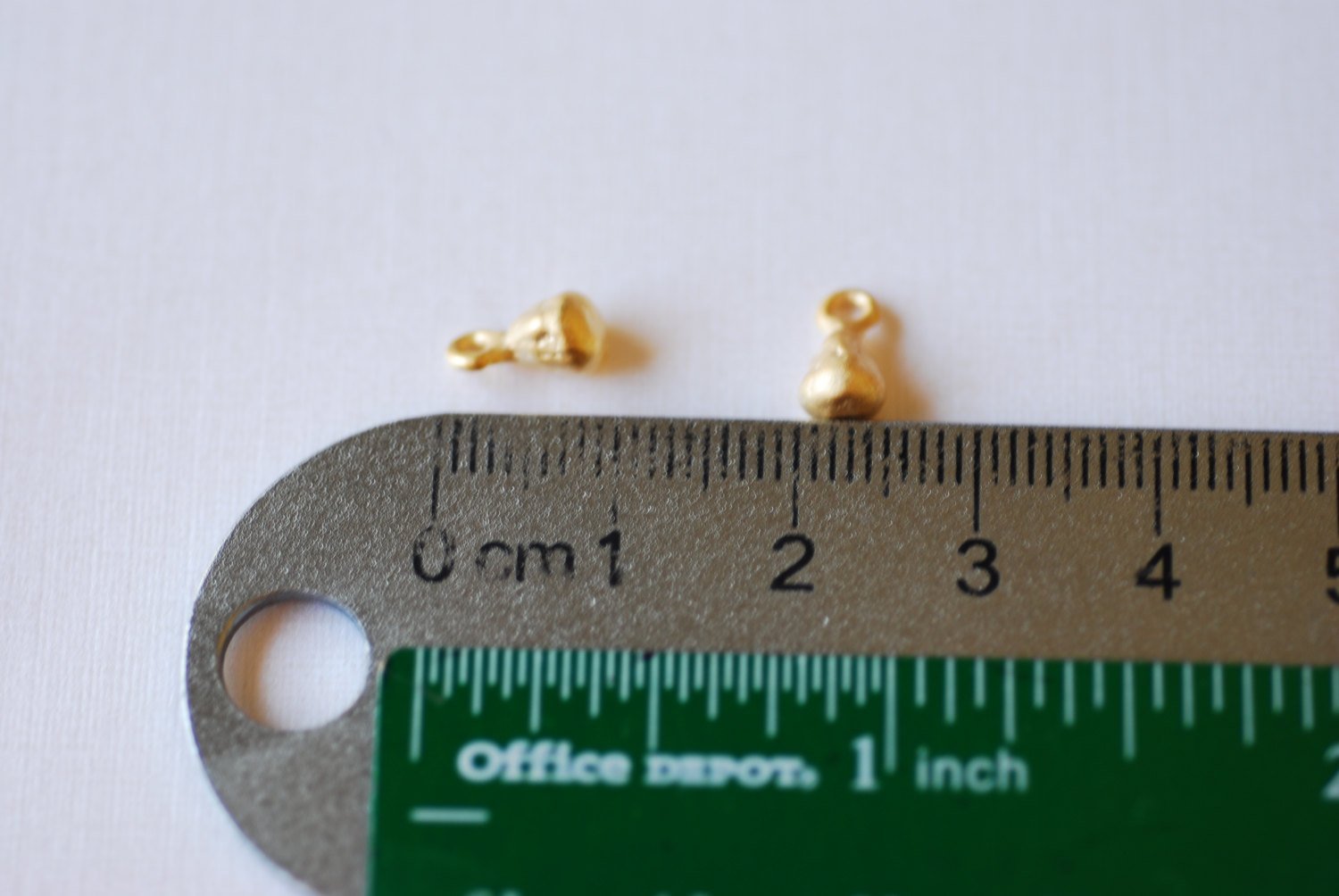 Teardrop Charm, Wholesale, 18K Matte Yellow Gold-Plated 925 Sterling Silver, 8mm x 5mm