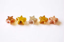 Matte Vermeil Rose Gold Tiny Star Beads - 18k gold plated over sterling silver, small little star charms, Gold Star Beads, Connector,28