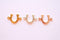 Pink Rose Gold Vermeil Horseshoe Connector Charm- 18k gold plated over Sterling Silver Horseshoe Charms, Gold Horseshoe Connector, 254