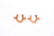 Pink Rose Gold Vermeil Horseshoe Connector Charm- 18k gold plated over Sterling Silver Horseshoe Charms, Gold Horseshoe Connector, 254