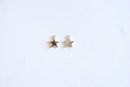Shiny Gold Vermeil Star Blank Charm- 22k gold plated Sterling Silver Star Charm, Small Gold Star Blanks, Pentagon Charm, Beads, 181