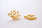 2pcs Shiny Vermeil Gold Lotus Connector Charm- 18k gold plated 925 Sterling Silver Flower Lotus, Yoga Lotus, Gold Lotus Pendant Charm,256 - HarperCrown